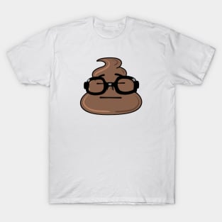 Silent and nerdy poop emoji T-Shirt